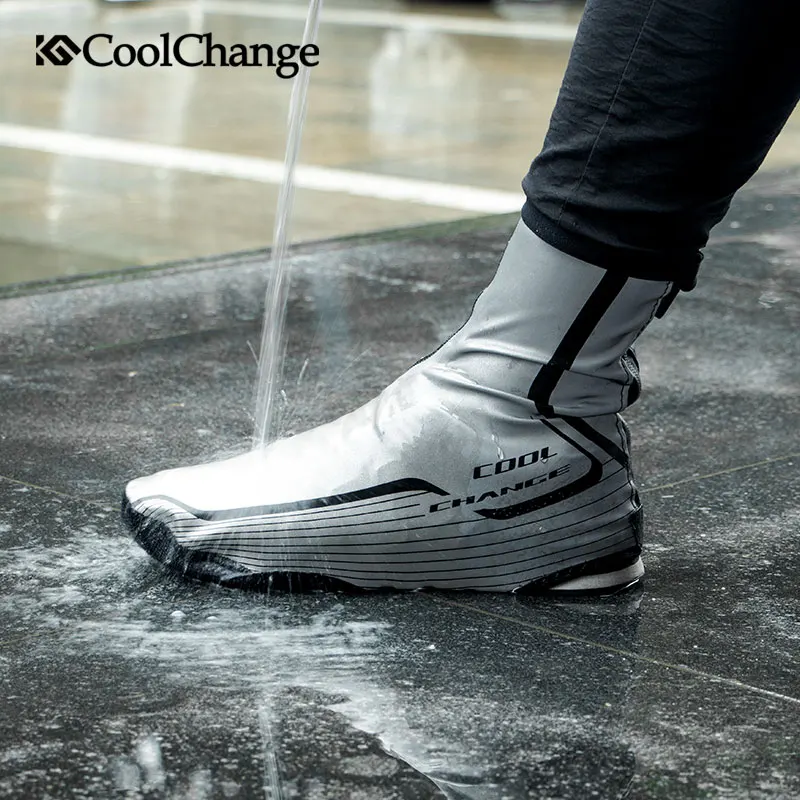 CoolChange Waterproof Cycling Shoe Covers Winter Thermal Windproof MTB Bike Overshoes Protector Reflective Bicycle Shoes Cover CoolChange Waterproof Cycling Shoe Covers Winter Thermal Windproof MTB Bike Overshoes Protector Reflective Bicycle Shoes Cover