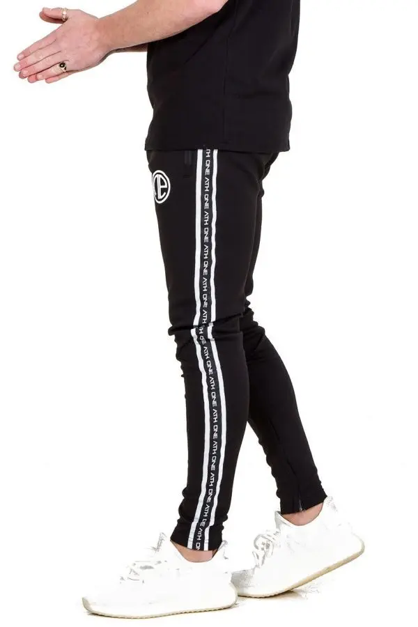 Повседневное Jogger бренд Для мужчин Штаны в стиле хип-хоп шаровары, штаны для бега Штаны мужской мужские брюки для бега однотонные Штаны тренировочные брюки - Цвет: Black