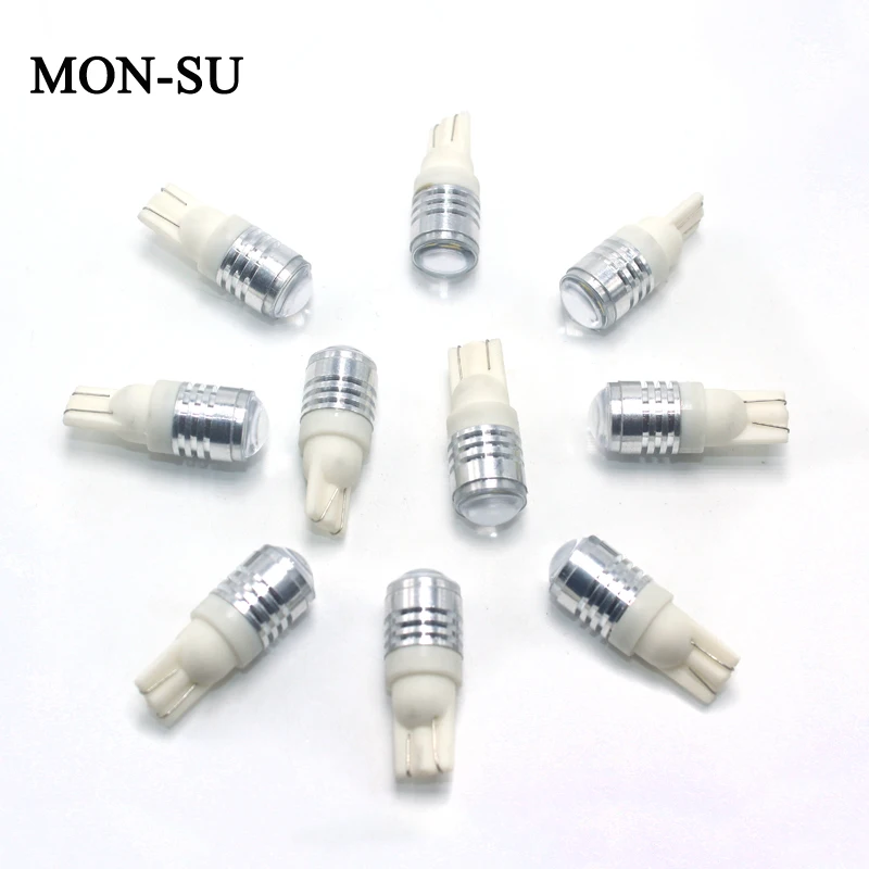 MON SU 10 шт. Автомобильные светодиодные сигнальные лампы T10 2835 3smd W5W номерного знака