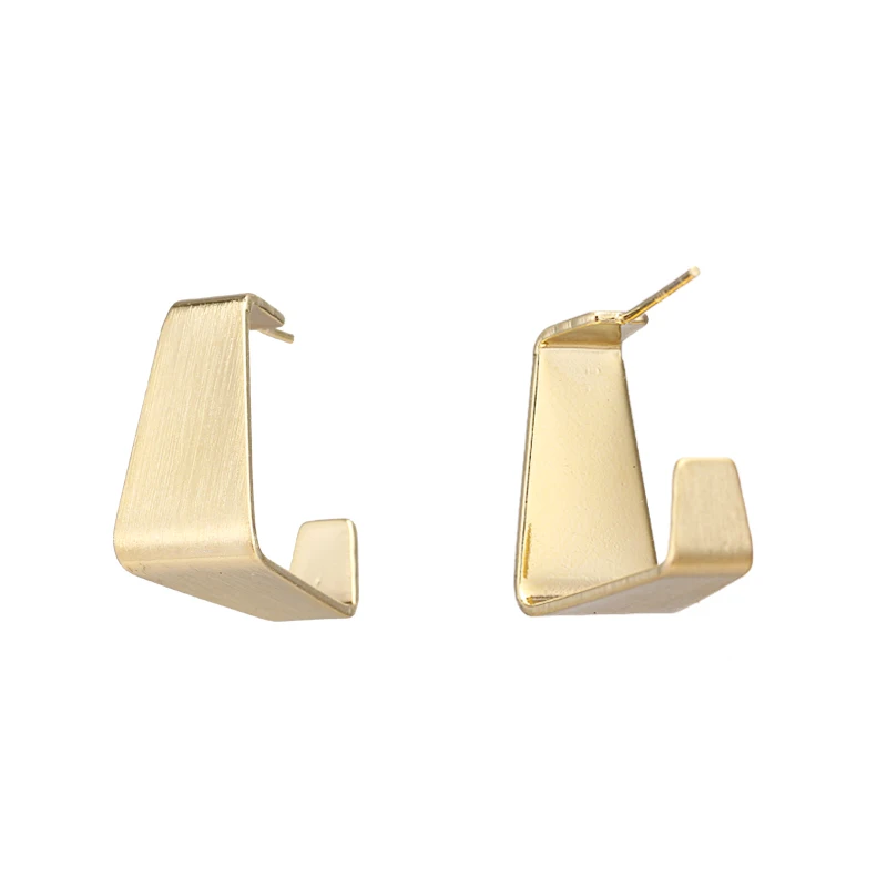 Yhpup Temperament Trendy Copper High Quality 14 K Stud Earrings Vintage Statement Gold Brincos for Female Party Accessories S925