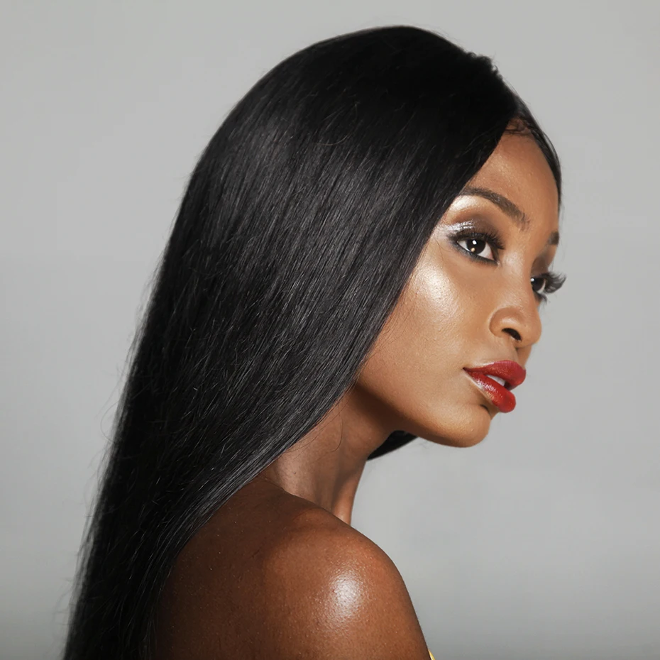 HJ WEAVE BEAUTY 4 Bundles/lot Human Hair Bundles Brazilian Hair Weave Bundles Straight 7A Natural Color Remy