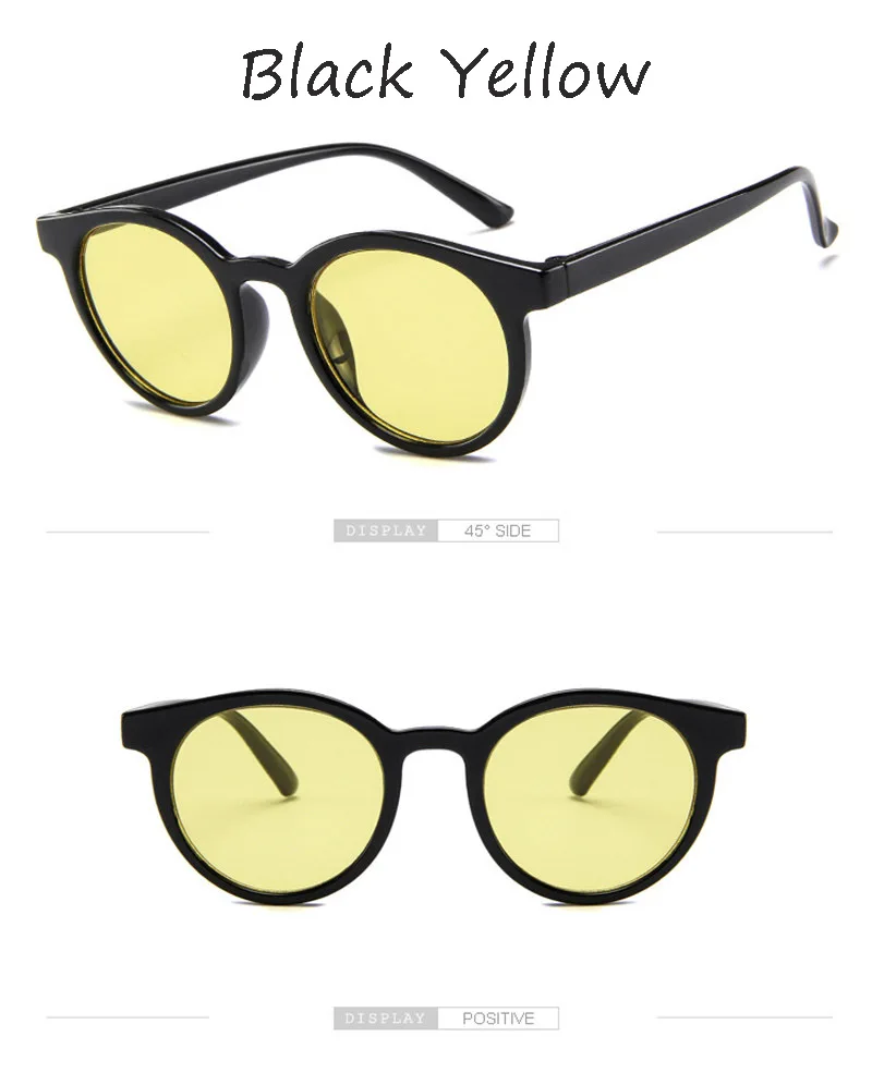 HJYBBSN круглые детские солнцезащитные очки кошачий глаз Красочные удобные детские солнцезащитные очки UV400 стильные для мальчиков и девочек Kinder Zonnebril