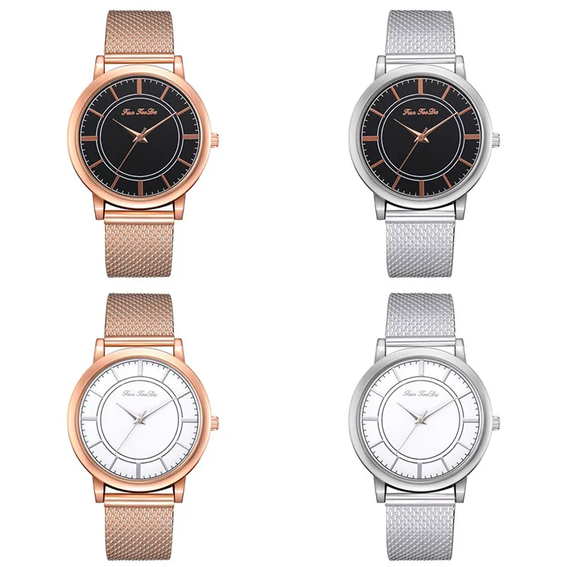 Excellent Quality women watches bracelet watch ladies Stainless Steel Mesh buckle Analog Quartz Watch clock Montre femme Y19 (5)