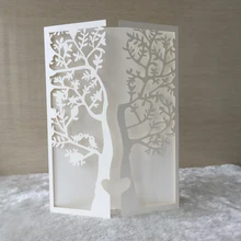 12 шт пользовательский дизайн Королевский синий свадебные приглашения лазерная резка жемчужная бумага, 250 г/см с любовным деревом и рисунком двух птиц