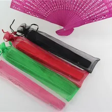 50 шт. органзы мешок+ Радуга древесины вентилятора+ персонализированные пользовательских персонализированные имя и дата элегантный складной деревянный веер