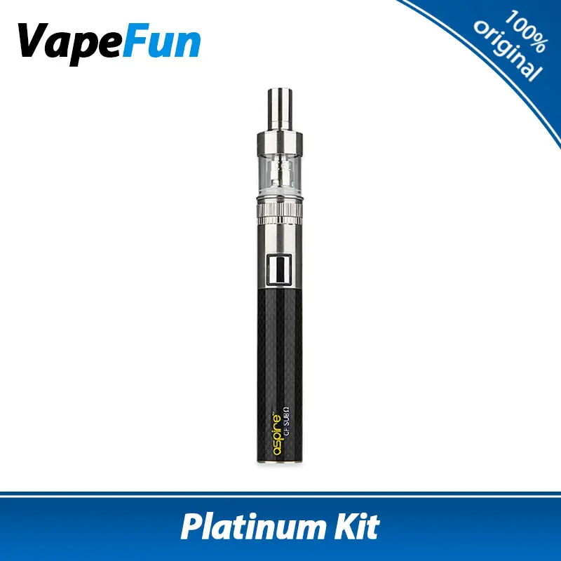 

Electronic Cigarette Aspire Platinum Kit with 2000mAh Capacity Subohm Battery and 2ml E-liquid Capacity Atlantis Tank Atomizer