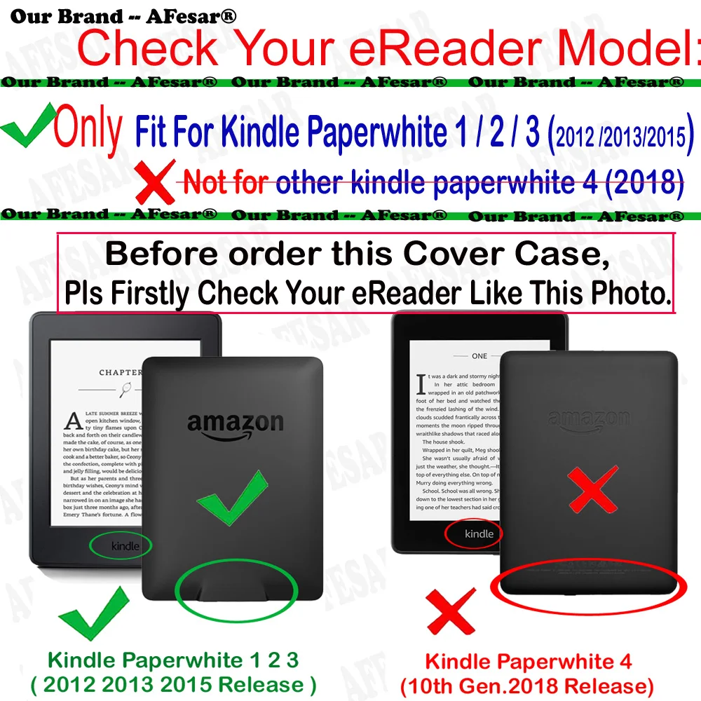 Винтажный кожаный чехол-книжка для Kindle Paperwhite 1 2 3( 2013 2012) Чехол-книжка со стилусом с магнитом и функцией автоматического сна