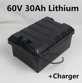 

Rechargeable 60V 30Ah li ion lithium battery pack for electric scooter rickshaw tricycle electric fate bike ebike+charger