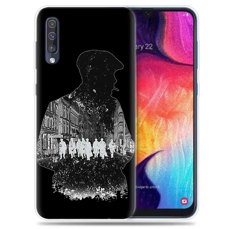 Transpatrent силиконовый чехол для samsung Galaxy A50 A70 A30 M30 M20 A10 A20 A40 M20 крышка телефона Чехлы для телефона с принтами "острые козырьки: Томми Шелби" - Цвет: SK-005