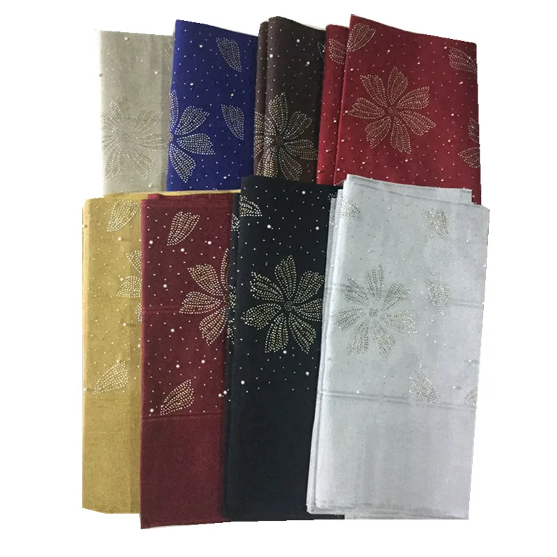 Нигерийские Стразы геле головной убор Мода ASO OKE повязка на голову с бисером и блестящими камнями Asooke для леди вечерние 2 шт./лот 40