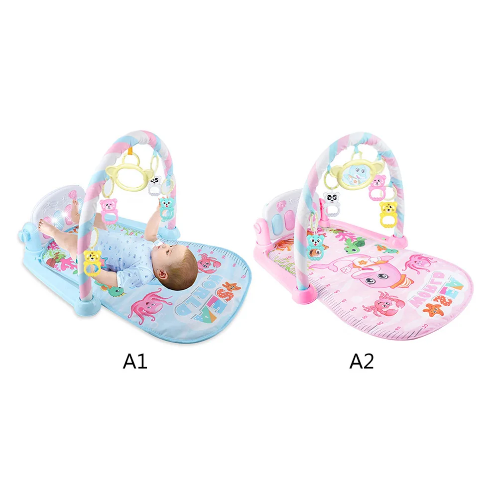 

Newborn Baby Fitness Bodybuilding Frame Pedal Piano Music Carpet Rocking Chair Activity Kick Play Education Toy