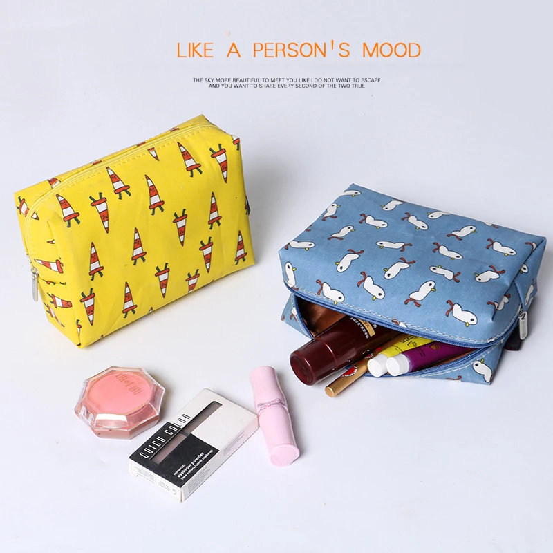 

Portable Storage Bag Creative Women Cosmetic Bag Travel Toiletry Make Up Pouch Bag Zipper Desktop Organizer Lady Waterproof Bag