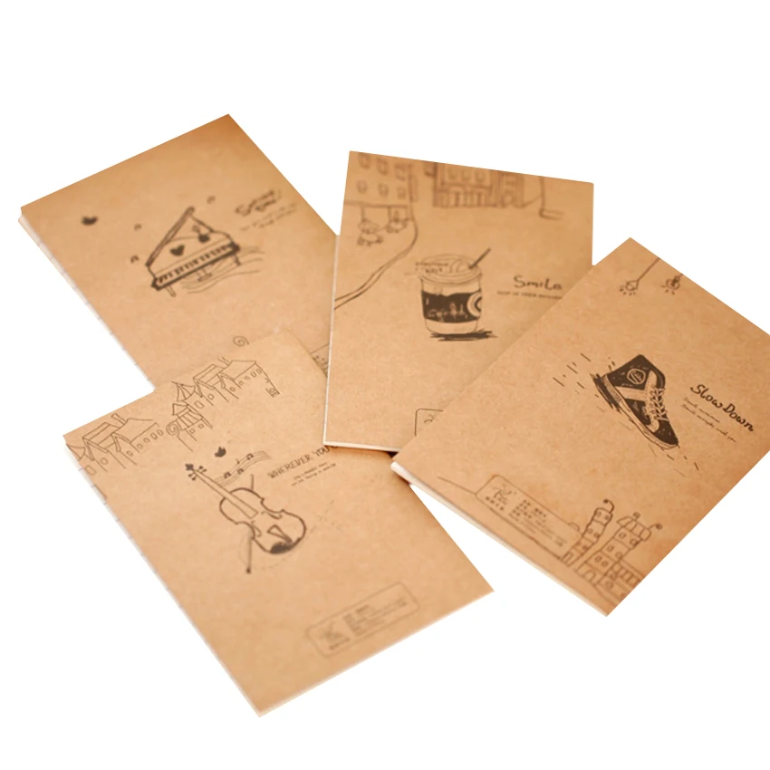 

1book/lot Vintage Mini Cute Korean Signature Guest Book Kraft Notepad 12x9cm Workbook Notebook Planners