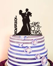 Mr & Mrs Custom Date&Name Romantic Personalised Cake Toppers Wedding Decoration Bride and Groom Wedding Cake Topper Funny Love