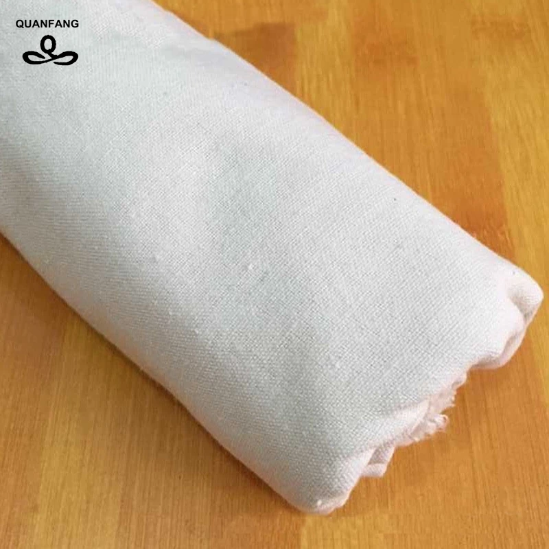 

QUANFANG white Canvas Fabric Cotton Duck Fabric For Bag Shoes Shirt Home Decrotion DIY & Handmade Cushion Half meter 50cm*150cm