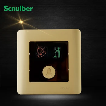 

1 gang champagne bell doorbell reset and clean room do not disturb wall switch touch glass panel