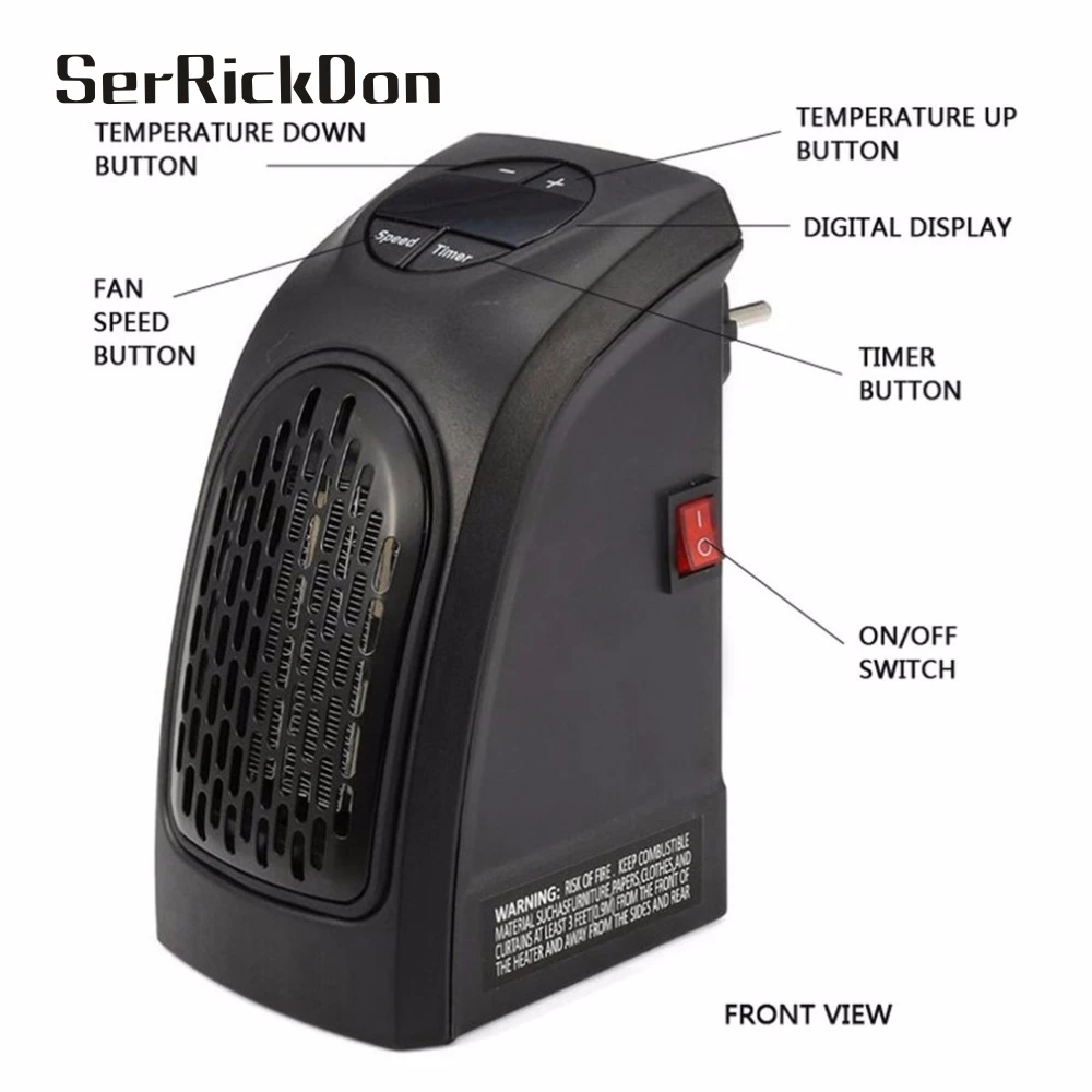 

110V 220V Mini Wall Outlet Space Heater Electric Handy Plug-In Heater Heater EU UK US Plug Wall-Outlet Warmer For Home