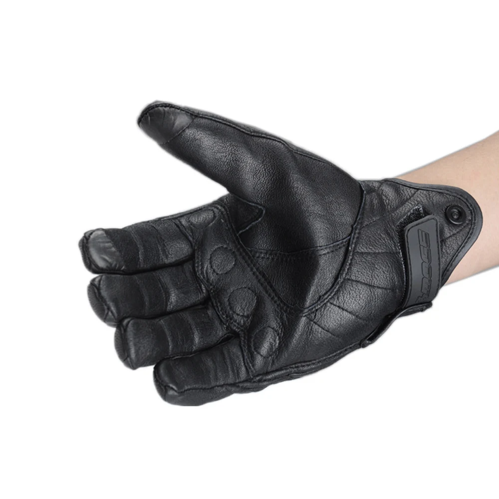 Knight Retro Pursuit Perforated Real Leather Motorcycle Glove Moto Waterproof Gloves Motorcycle Protective Gears Motocross Glove