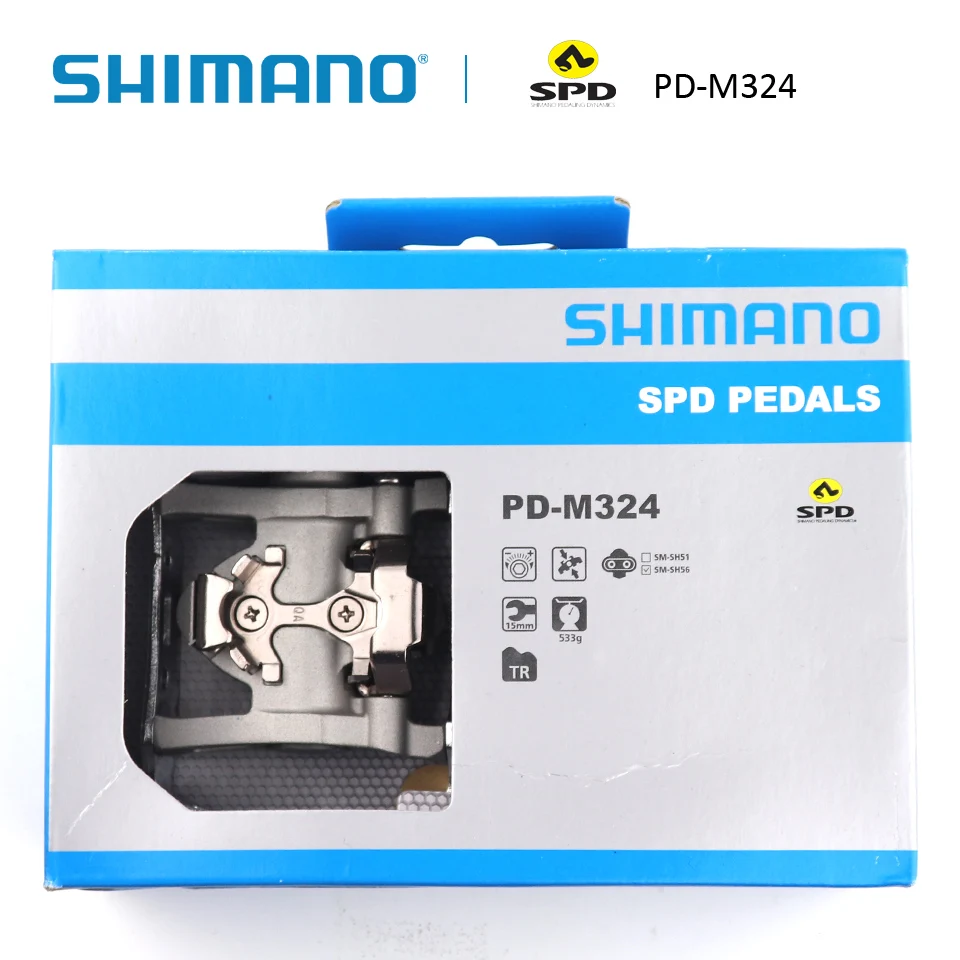 SHINMANO PD M324 педаль SPD дорожные педали включая. Набор SM SH56 для велосипедных