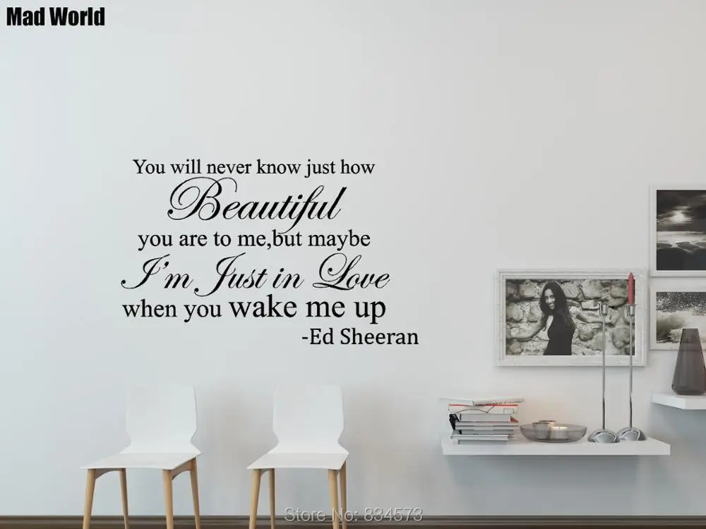 Mad World-WAKE ME UP SONG LYRIC настенные художественные наклейки украшения для дома сделай