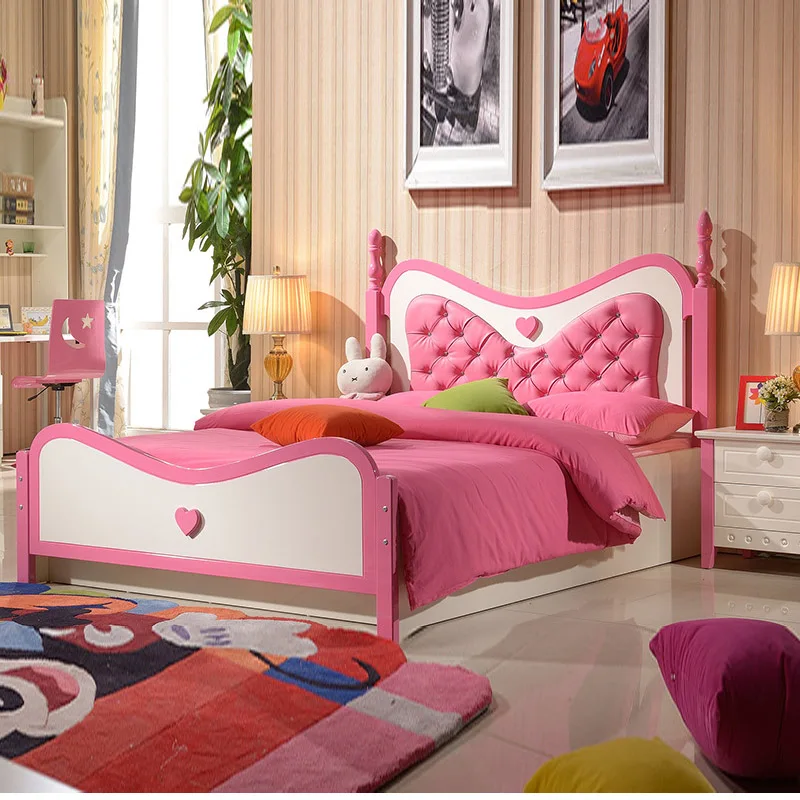 Children Girl Princess Bed 1.2 m Bed Children's Furniture Suite Oak