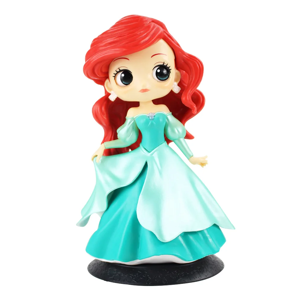 Q Posket Princess Figures Mermaid Ariel Rapunzel Belle QPosket Characters Collectible Modle Dolls Kids Girls Toys Gifts - Цвет: Ariel B opp bag