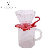 XEJONR фильтры для кофе в стеклянную полоску термостойкая кофейная посуда ручка Геометрическая кофейная подставка для фильтра эспрессо