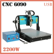 JFT 2200W 3 Axis Engraving Machines Water Cooled Spindle Motor Wood CNC Router CNC Engraver USB 2.0 Port 6090