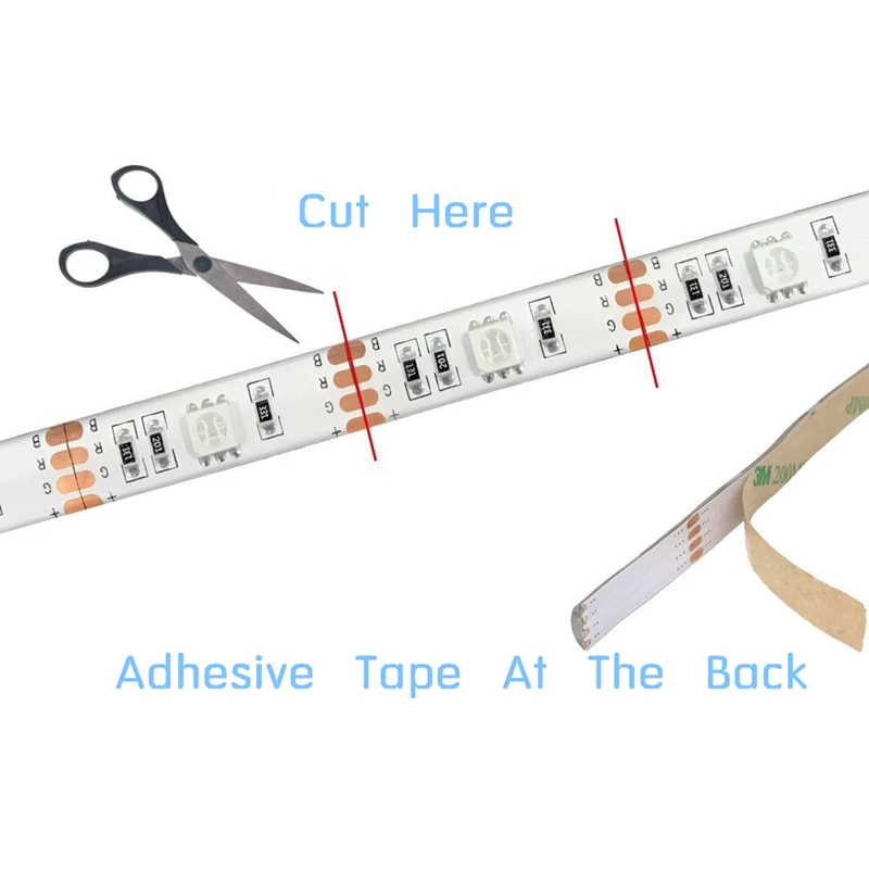 DC5V USB Светодиодная лента Гибкая RGB SMD 5050 ТВ Задняя лампа с ключом RF контроллер IP20 IP65 Водонепроницаемый 50 см/1 м/2 м набор