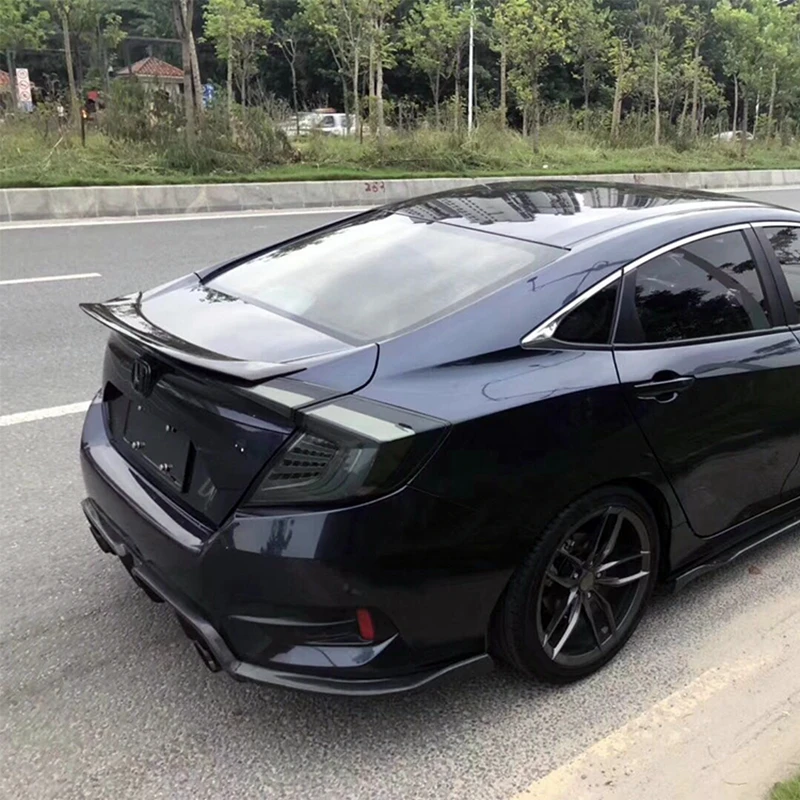 Для Honda Civic 2016 2017 2018 спойлер заднего крыла крылья багажника ABS Спойлеры R