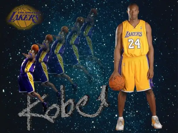 Free Shipping Custom Poster Nice Bedroom Decor Fashion Wall Sticker Well Design Kobe Bryant Lakers Slam dunk Wallpaper#0563# | Дом и сад
