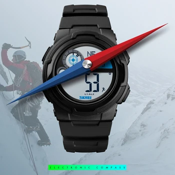 

Luxury Men Wristwatch Top Brand SKMEI Men's Digital Sport Watch Calorie Pedometer Compass Electronic Clock Waterproof Stopwatch