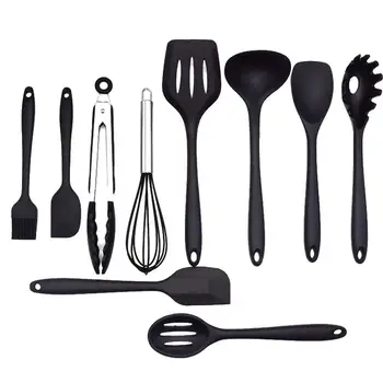 

LumiParty 10PCS Silicon Cooking Tool Set for Non-Stick Pan Exquisite Kitchen Ware -25