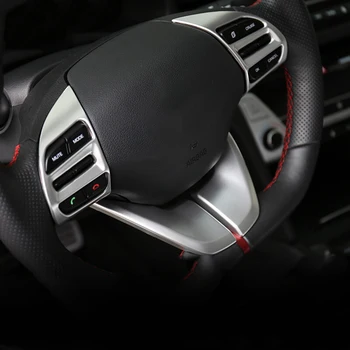 

For Hyundai Elantra Avante 6TH 2016 2017 ABS Matte Steering Wheel Button Decorative Cover Trim car styling accessories 4Pcs