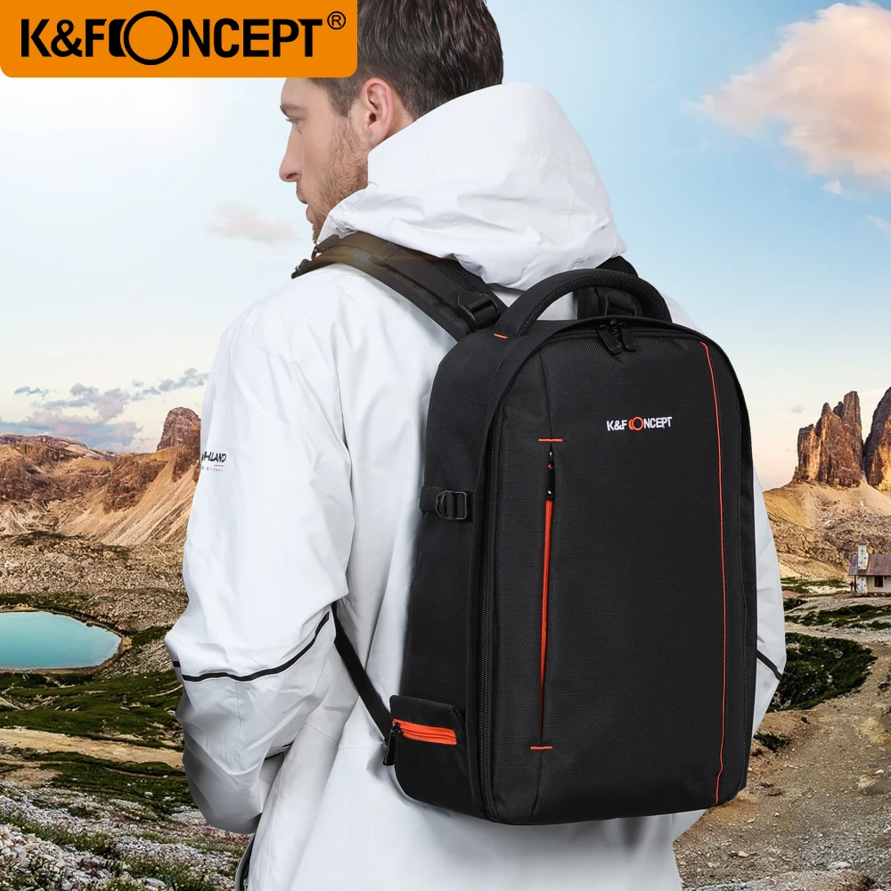 Водонепроницаемый рюкзак K & F CONCEPT вместительный для зеркальных камер 13 дюймов с