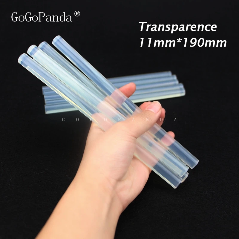 (10PCS/Lot) Non-Toxic Transparent 11mm X190mm Hot Melt Glue Sticks for DIY