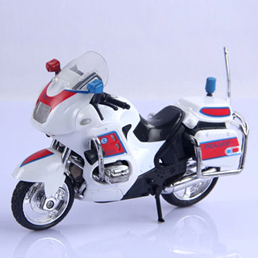 Paduan Model Sepeda Motor Polisi Anak Anak Mainan Perakitan Foster