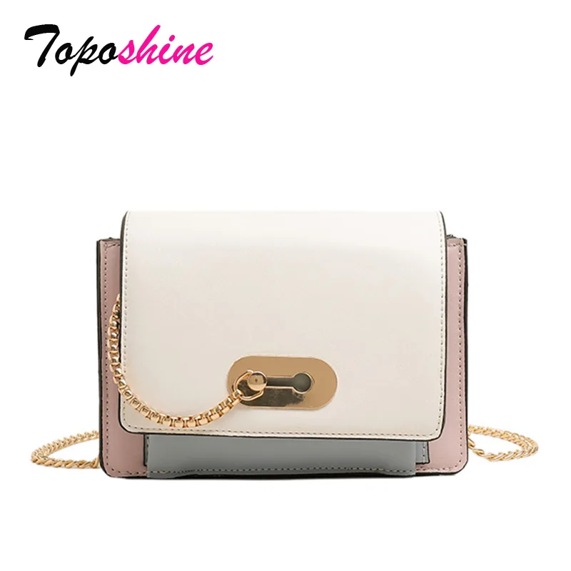 

Women's Small Square Bag New Fashion Contrast Color Shoulder Bag Casual Wild Messenger Bag