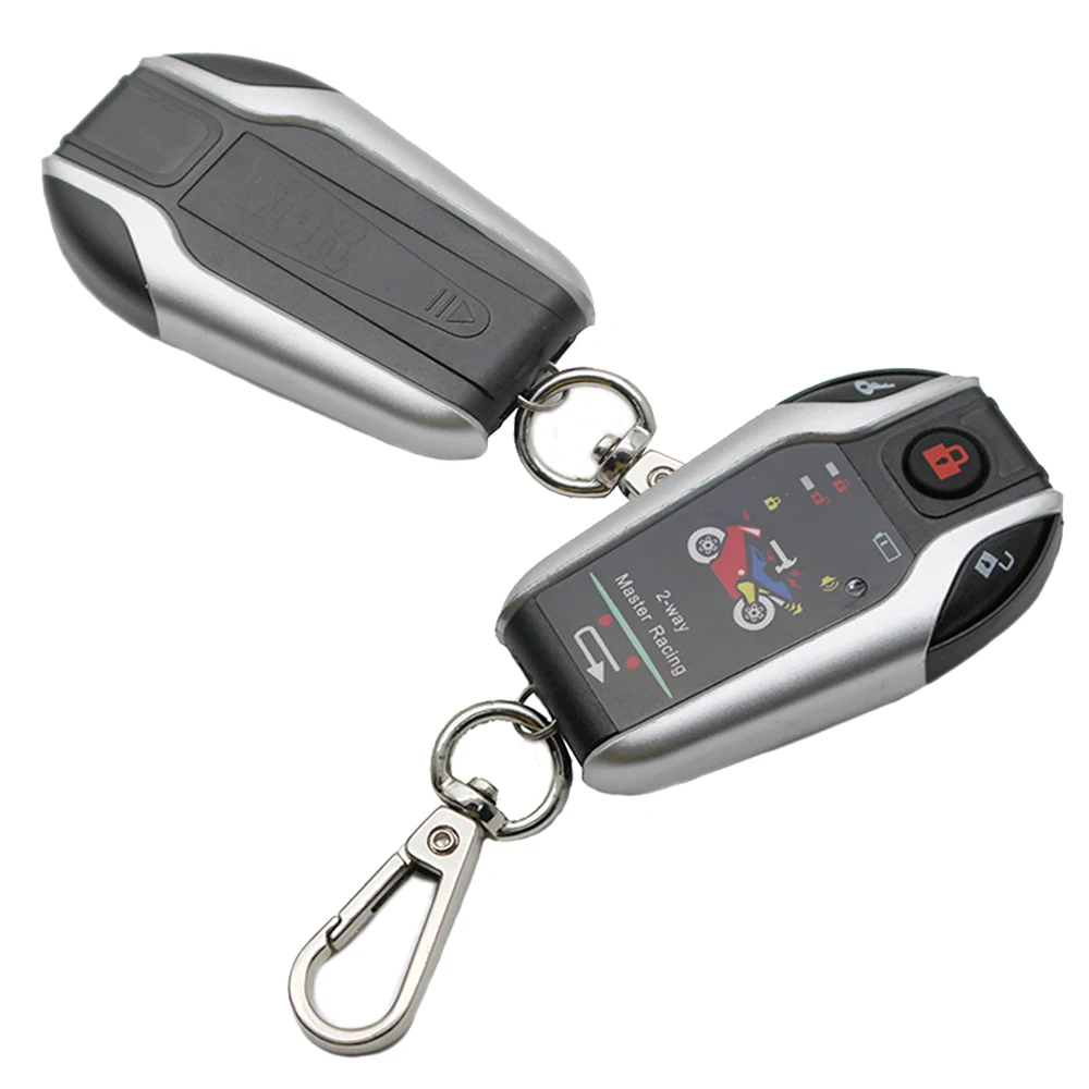 Skup 2 dwukierunkowy alarm motocyklowy urządzenie Anti theft System skuter włamania alarm wibracyjny zdalny, silnik Start 5 miernik Auto lock