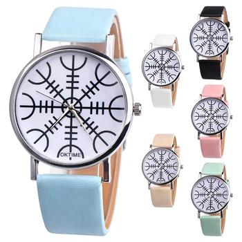 

2018 New DHL free 100pcs/Lot Watch Viking symbol Aegishjalmr Helm of awe protection symbol Gift Watches for Ladies Women Montres