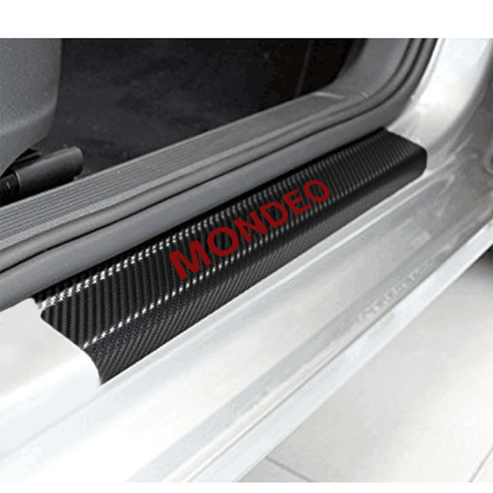 Автомобиль порога потертости Стикеры Добро пожаловать педаль порог углеродного волокна защиты Стикеры s для Ford эскорт Mondeo автомобильные