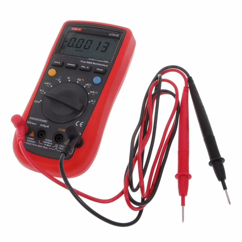 UNI T UT61E Digital Handheld Multimeter auto range true RMS Peak value RS232 REL AC/DC UT 61E