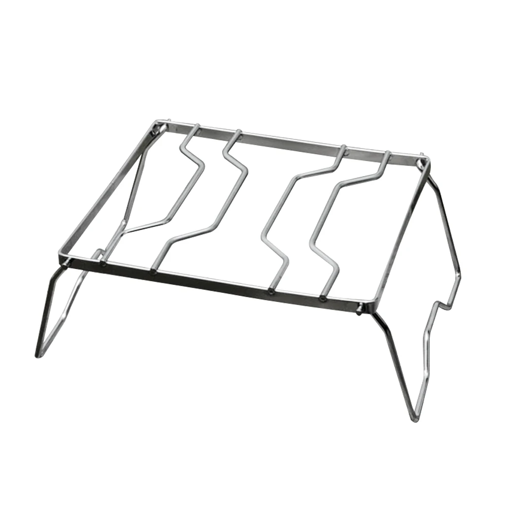 

Portable Picnic Bracket Multifunctional Stainless Steel Foldable Practical Outdoor Park Barbecue Travel Pot Holder Camping Grill