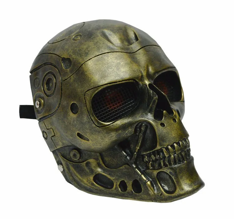 Terminator Full Face Mask skull mask Airsoft Paintball Mask Masquerade halloween Party  Cosplay Movie Prop Realistic horror mask (2)