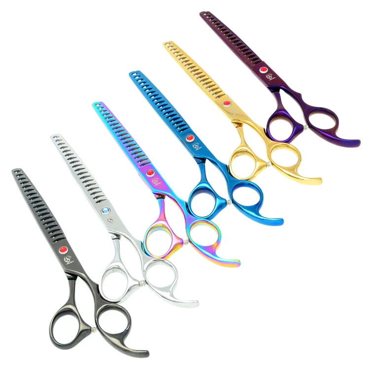 Meisha 7 inch Pet Trimming Scissors Japan 440c 18 Teeth Thinning Shears for Haircut Dog