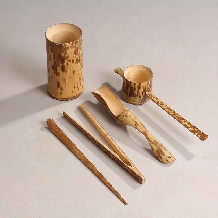 Творческий бамбука чай набор инструментов четырех частей чай питомец услуги и отображает кунг-фу чай Аксессуары чистый натуральный ручной homerafts