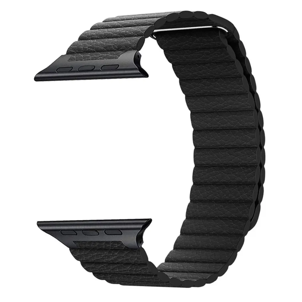 

for apple watch series4/3/2/1 magnetic buckle Leather Loop for iWatch Band 44mm 40mm 40mm 38mm Original Genuine Leather Strap