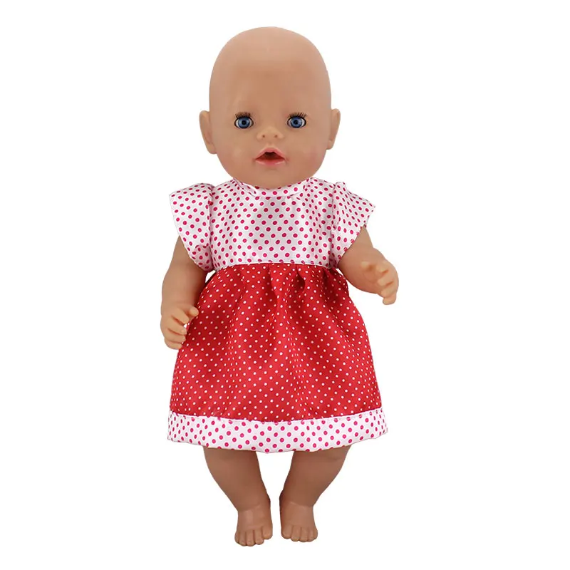 Модное платье подходит для 43 см Zapf Baby Reborn Doll 17 дюймов кукольная одежда - Цвет: a2