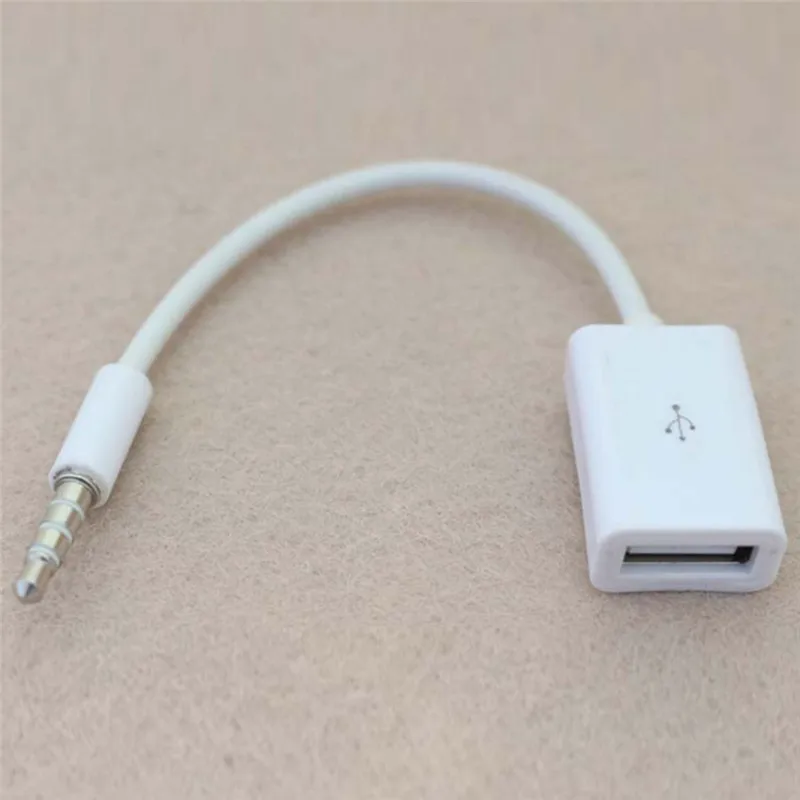 Женский кабель шнур Автомобильный MP3 3,5 мм Мужской AUX аудиоразъем к USB 2,0