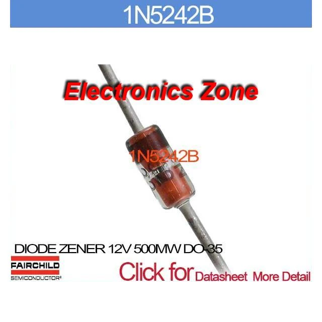 Ordinario personalizado Llevar 1n5242b Diode Zener 12v 500mw Do-35 1n5242b 5242 1n5242 5242b N5242 -  Integrated Circuits - AliExpress